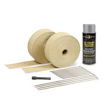 Load image into Gallery viewer, DEI Exhaust Wrap Kit - Tan Wrap & Aluminum HT Silicone Coating (Aerosol)