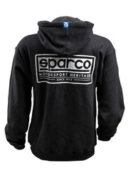 Sparco Sweatshirt Hooded Heritage Blk Lr
