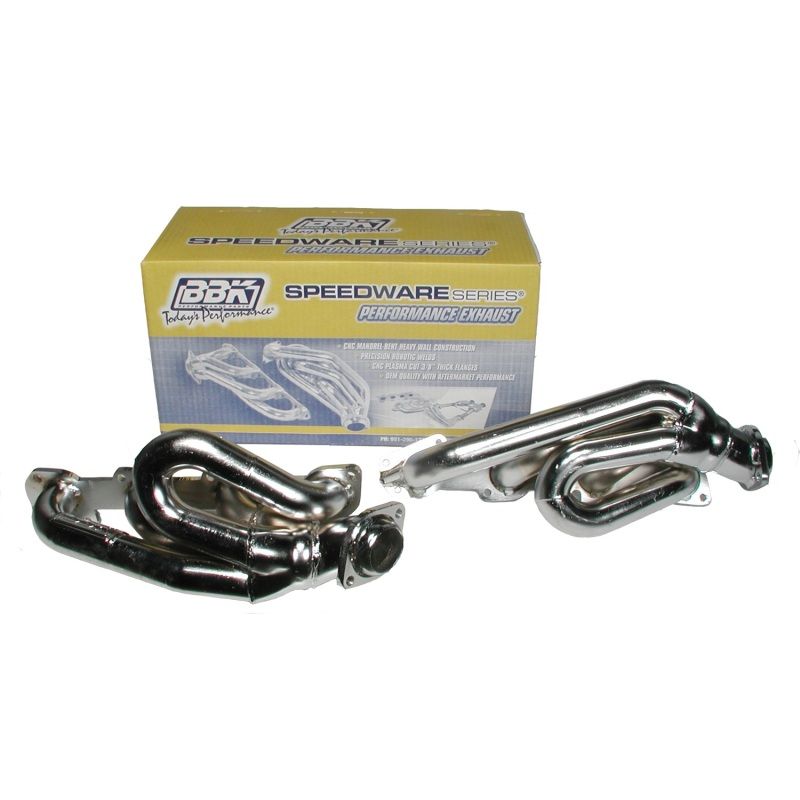 BBK 19-24 Ram 1500 5.7L Hemi Heavy Duty Performance Shorty Headers (Silver Ceramic)