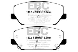 EBC 2019+ Hyundai Veloster N (2nd Gen) 2.0L Turbo Yellowstuff Front Brake Pads