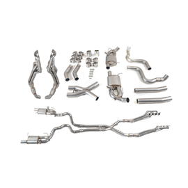 TSP S197 11-14 Mustang GT Full Header Back Catted System - Valved