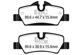 EBC 14+ Mini Hardtop 1.5 Turbo Cooper Redstuff Rear Brake Pads