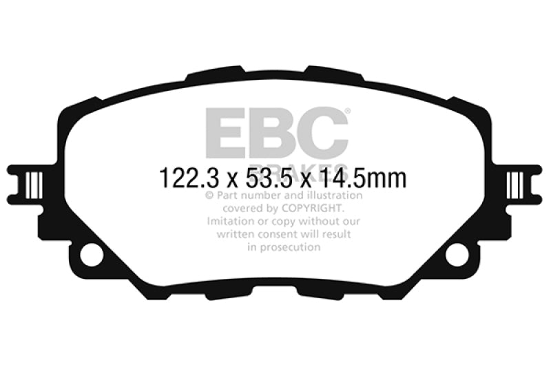 EBC 15-17 Mazda Miata MX-5 Redstuff Ceramic Low Dust Front Brake Pads