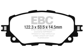 EBC 15-17 Mazda Miata MX-5 Redstuff Ceramic Low Dust Front Brake Pads