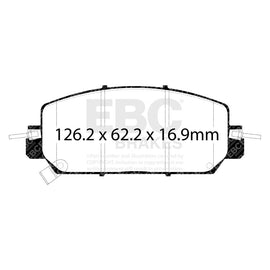 EBC 2017+ Honda CR-V 1.5L Turbo Yellowstuff Front Brake Pads