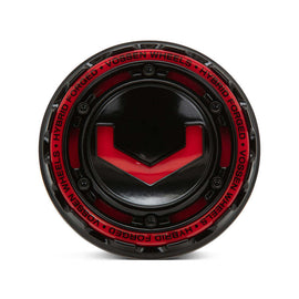 Vossen Billet Modular Cap - Small - Gloss Black w/ Red Insert