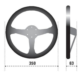 Sparco Steering Wheel 345 Leather Black