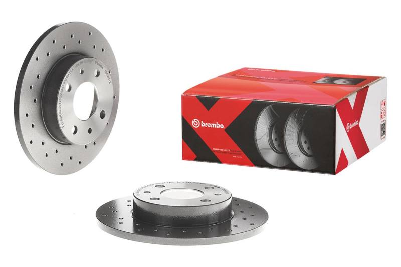 Brembo 2019 Audi A3 Quattro/19-20 Q3/15-20 S3 Front Premium Xtra Cross Drilled UV Coated Rotor