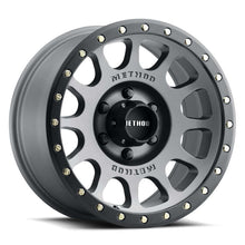 Load image into Gallery viewer, Method MR305 NV 17x8.5 / 0mm Offset / 5x5 BP / 94mm CB / Titanium - Matte Black Lip Wheel