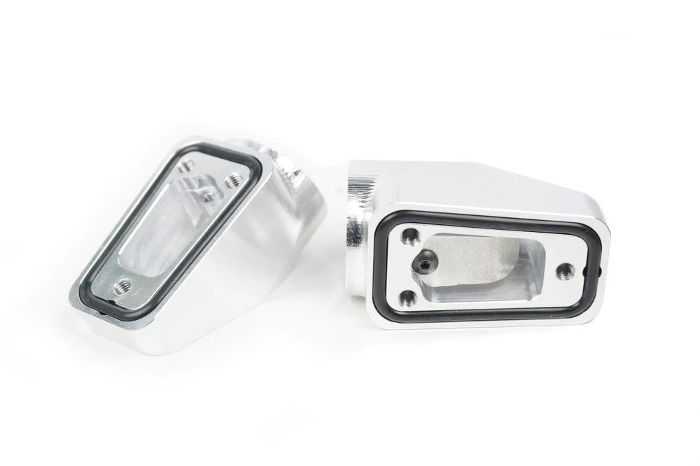 Motion Raceworks Billet Valve Cover Breathers Clear Anodized (Pair)