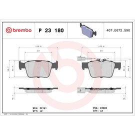 Brembo 18-21 Alfa Romeo Giulia/ Alfa Romeo Stelvio Rear Low-Met Brake Pad