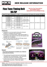 Load image into Gallery viewer, HKS Fine Tune Timing Belt for 90-2005 Mazda MX-5 (B6-ZE)