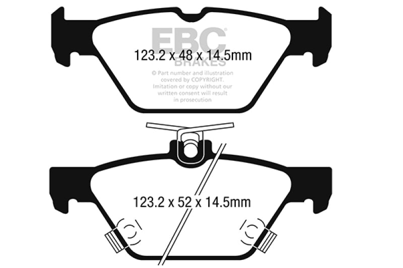 EBC 15-17 Subaru Legacy / 15-17 Subaru Outback Yellowstuff Rear Brake Pads