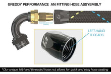 Load image into Gallery viewer, GReddy AN10 90 Degree Swivel Hose End - Black/Gold Anodized