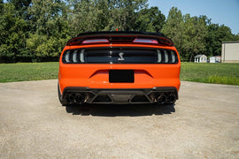 Corsa 20-22 Ford Mustang GT500 3.0in Dual Rear Exit Catback w/ Twin 5.0in Black Slash Cut Pro Tips