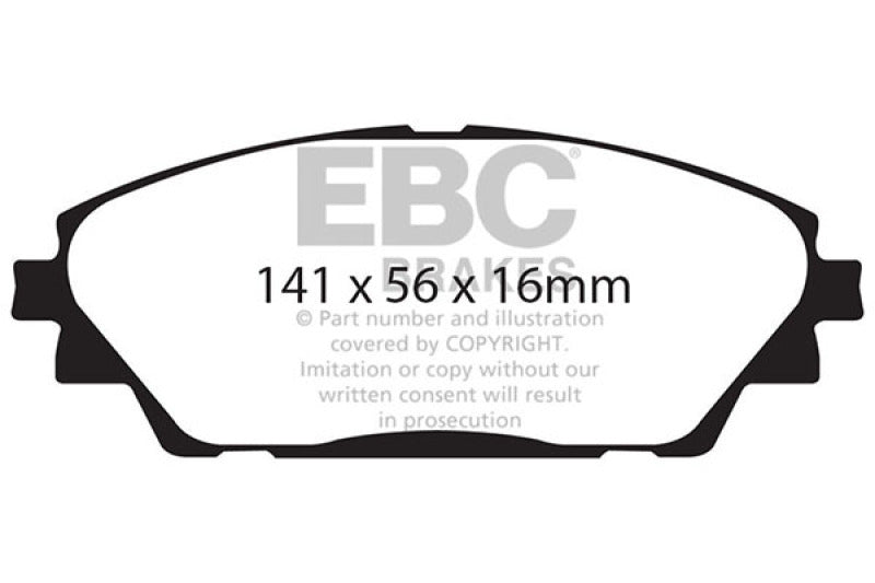 EBC 14+ Mazda 3 2.0 (Japan Build) Yellowstuff Front Brake Pads