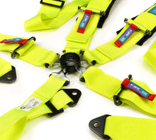 Load image into Gallery viewer, NRG SFI 16.1 5Pt 3 Inch Seat Belt Harness with Pads / Cam Lock - Neon Green
