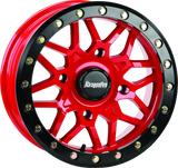 DragonFire Racing Typhon Wheel 15X7 4/156 5+2 +10 Machined Red