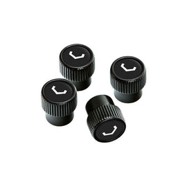 Vossen Classic V Valve Stem Cap Set - Black/Black