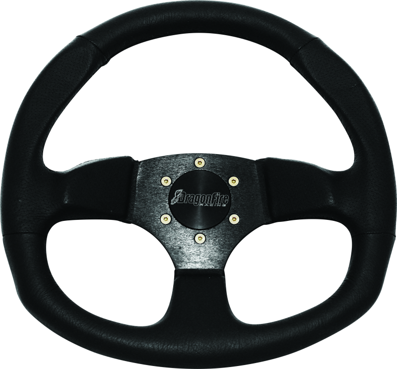 D Racing Steering Wheel DragonFire Racing Steering Wheels - D-Shaped- Vinyl- Black- 0in offset ...