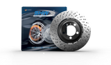 SHW 22-25 Porsche 718 Cayman GT4 RS Right Rear Cross-Drilled Lightweight Brake Rotor (9GT615602E)