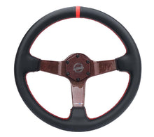 Load image into Gallery viewer, NRG Carbon Fiber Steering Wheel 350mm 3in Deep Red Carbon Fiber Red Stiching Red Center Mark Leather