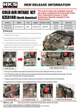 Load image into Gallery viewer, HKS COLD AIR INTAKE FULL KIT GZEA14H (US)