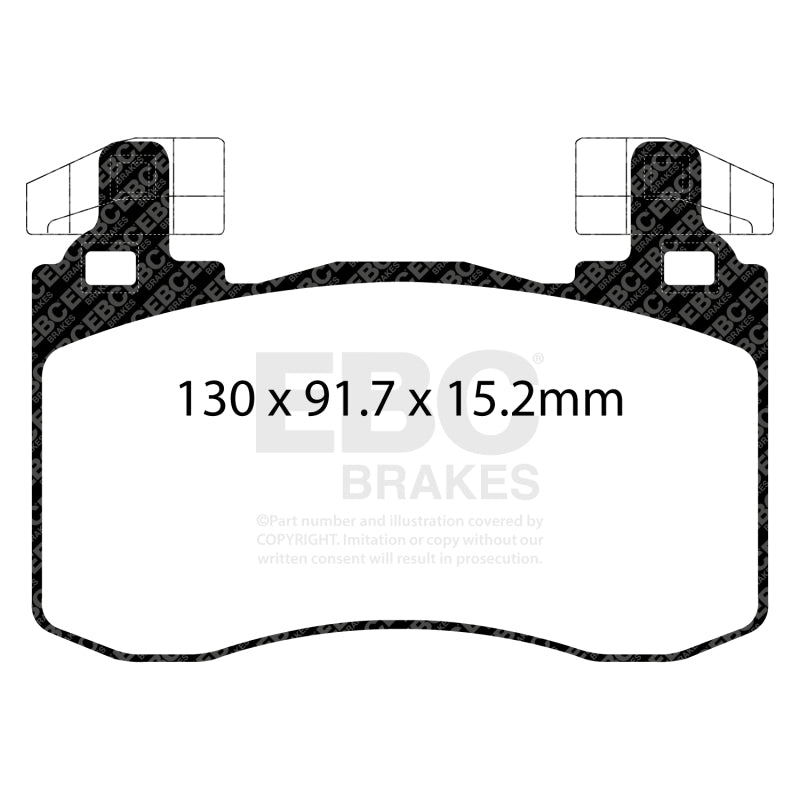 EBC 2017+ Kia Stinger 3.3L Twin Turbo Redstuff Front Brake Pads
