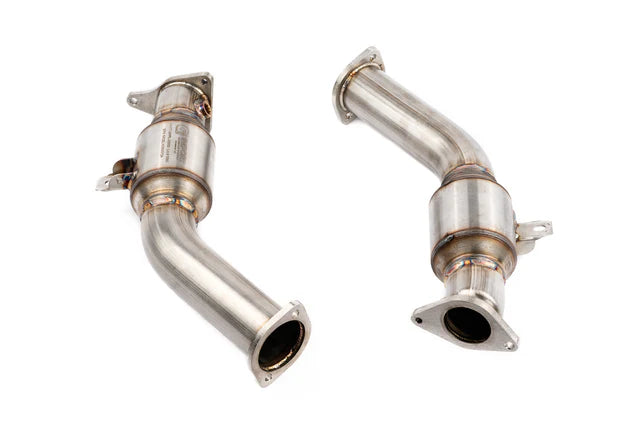 AMS Performance VR30DDTT Street Lower Downpipes w/GESI Catalytic Converter