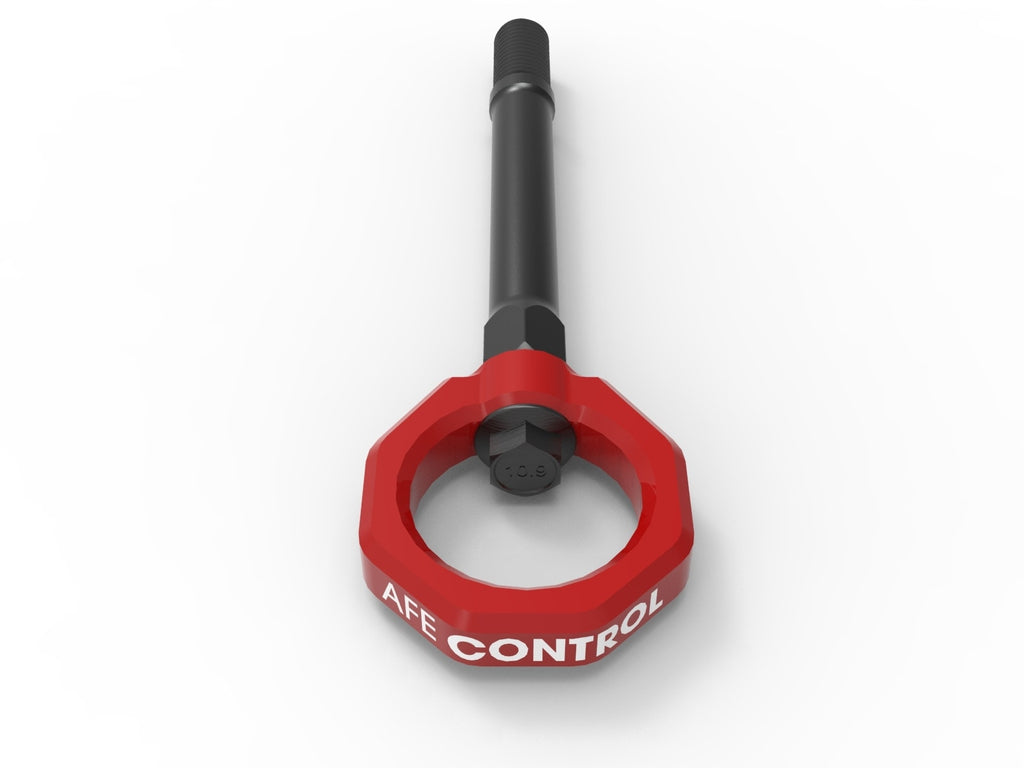 aFe CONTROL Front Tow Hook Red