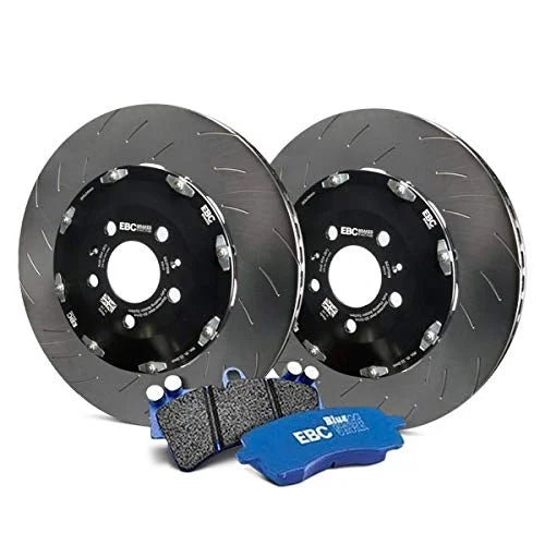 EBC Racing 15+ Dodge Challenger SRT Brakes Bluestuff Street/Track Brake Pads/2 Piece SG Rotor Combo