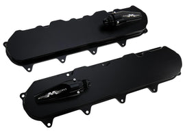 Gen V LT Race Black Anodized Billet Valve Covers w/ Motion Quick Release Breathers