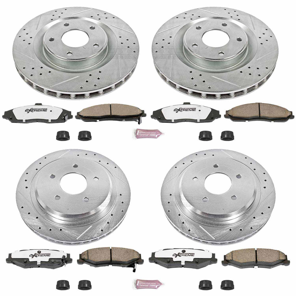 Power Stop 05-07 Cadillac XLR Front & Rear Z26 Street Warrior Brake Kit