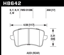 Load image into Gallery viewer, Hawk 2009-2016 Audi A4 HP+ Street Rear Brake Pads