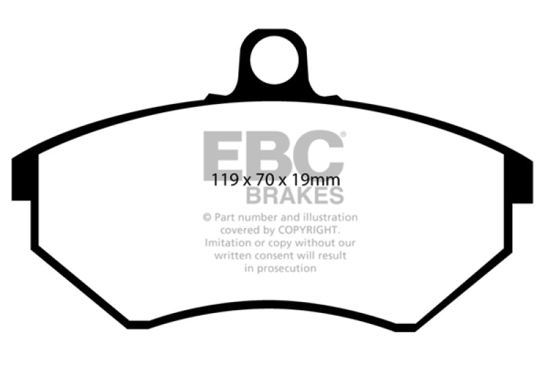 EBC 89-93 Volkswagen Corrado 1.8 Supercharged Redstuff Front Brake Pads