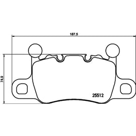 Brembo 20-21 Porsche 911/Panamera/Cayman/718 Cayman/718 Spyder Rear Low-Met Brake Pad