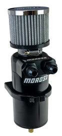 Moroso Dual Inlet -8AN Billet Breather Tank Catch Can - Black