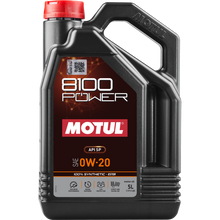 Load image into Gallery viewer, Motul 5L 8100 Power 0W20 Full Synthetic Engine Oil
