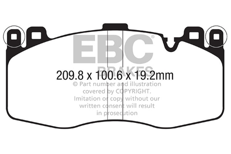 EBC 15-19 BMW X5M 4.4TT (F85) Yellowstuff Front Brake Pads
