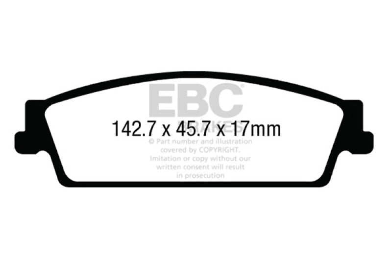 EBC 15+ Cadillac Escalade 6.2 2WD Greenstuff Rear Brake Pads