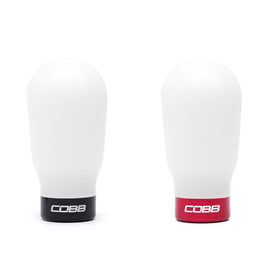 Cobb Mazda 6-Speed Tall Weighted COBB Shift Knob - White (Incl. Both Red + Blk Collars)