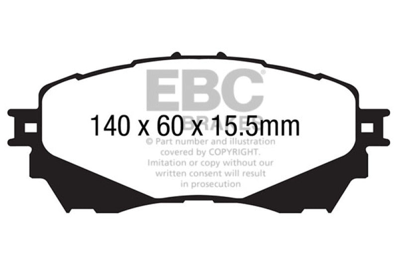 EBC 14+ Mazda 6 2.5 Greenstuff Front Brake Pads