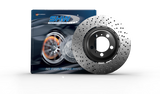 SHW 2022 Audi S3 2.0L Front Cross-Drilled Lightweight Brake Rotor (5WA615301A)