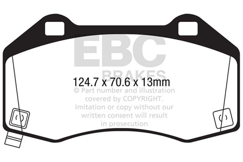 EBC 2016+ Mazda Miata MX-5 / 17-20 Fiat 124 Spider Abarth Yellowstuff Front Brake Pads