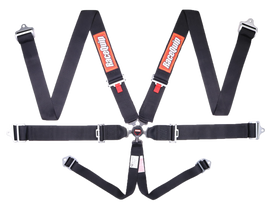RaceQuip Black SFI CAMLOCK 6pt PD Lap Seat Belt