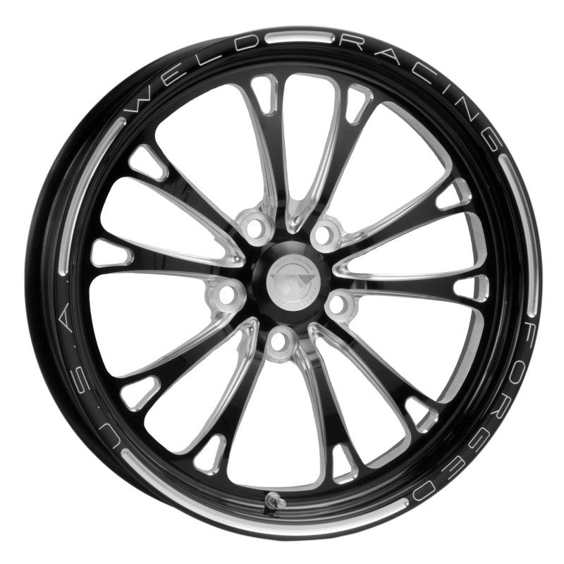 Weld V-Series 1-Piece 17x4.5 / 5x4.5 BP / 2.25in. BS Black Wheel - Non-Beadlock