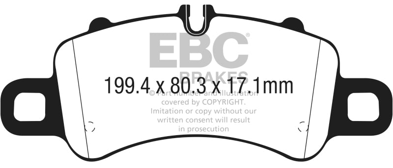 EBC 17-18 Porsche 718 Boxster 2.5L Redstuff Front Brake Pads