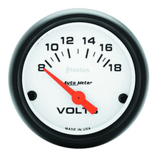 Load image into Gallery viewer, Autometer Phantom 52mm 8-18V Electronic Voltmeter Gauge