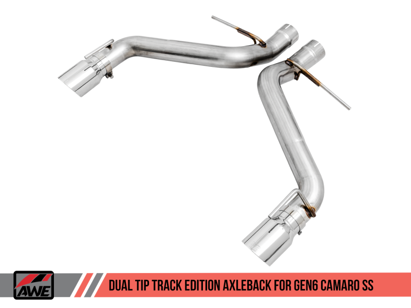 AWE Tuning 16-19 Chevrolet Camaro SS Axle-back Exhaust - Track Edition (Chrome Silver Tips)