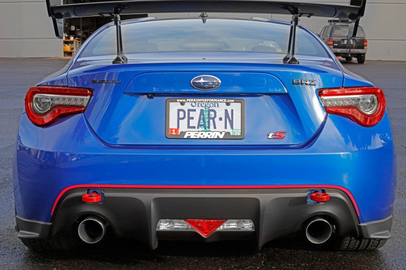 PERRIN 13-26 Subaru BRZ / 13-20 Scion FRS & Toyota 86 / 22-26 GR86 Tow Hook Kit (Rear) - Red